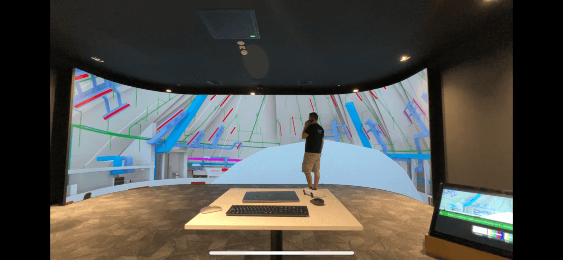 Immersive curved display