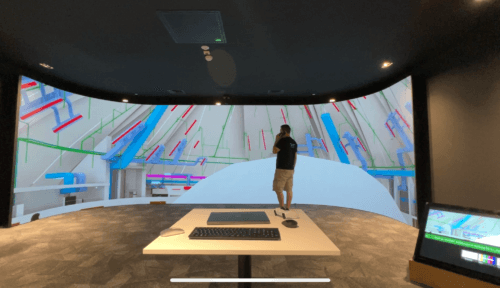 Immersive curved display